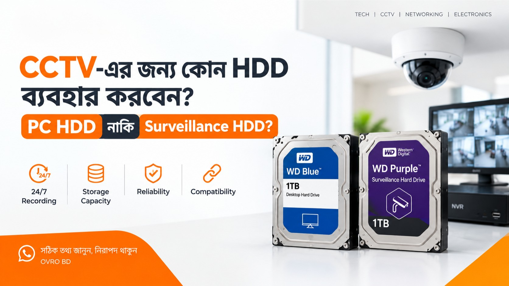 CCTV-এর জন্য কোন HDD ব্যবহার করবেন? PC HDD নাকি Surveillance HDD?