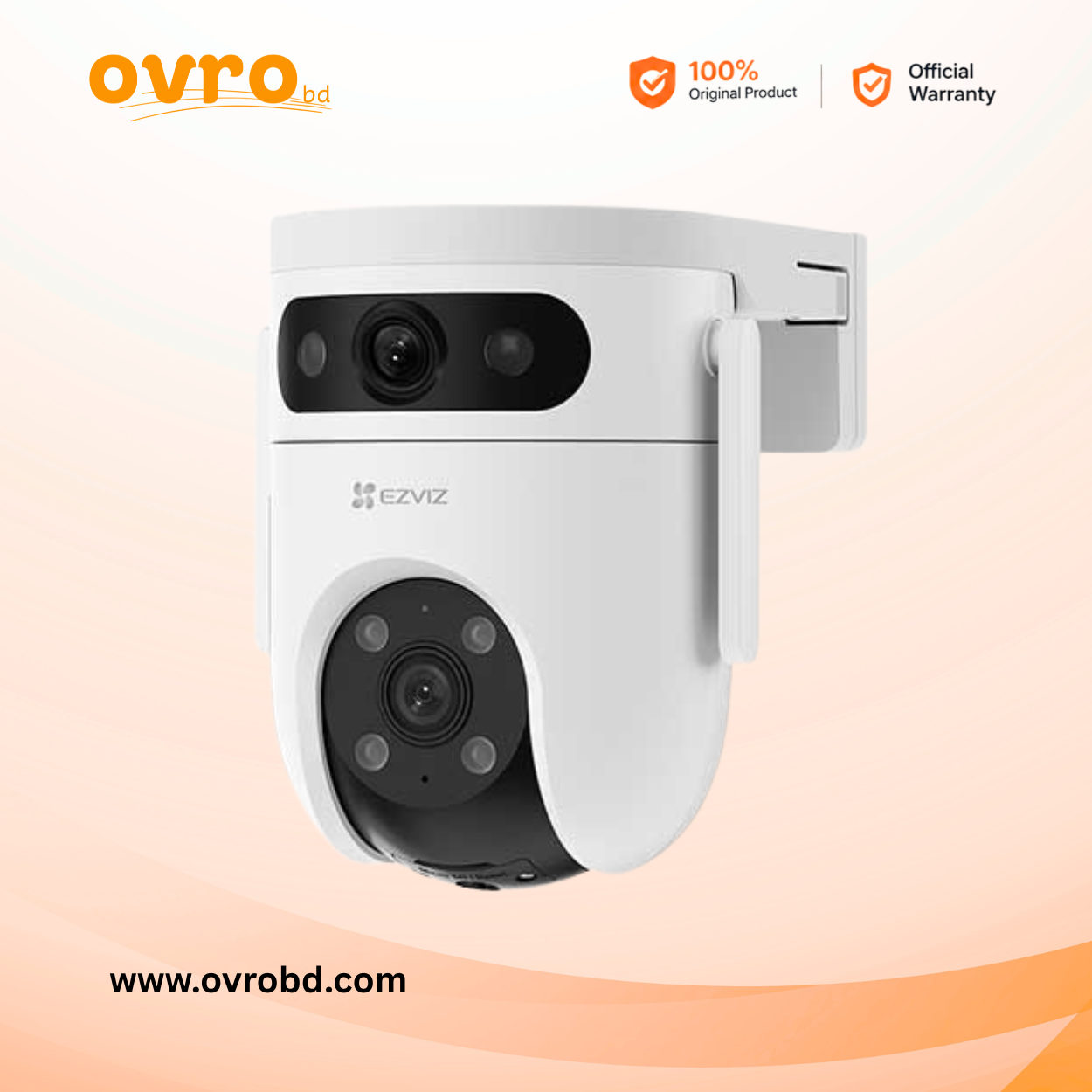 EZVIZ CS-H9c 3MP Dual-Lens Outdoor Wi-Fi PT Camera with Color Night Vision