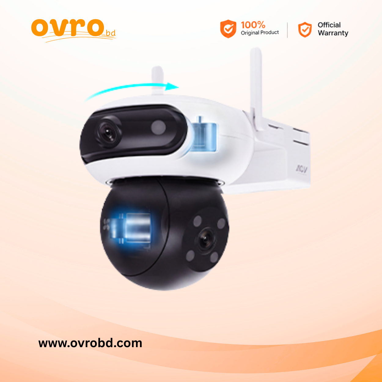 Dual-Lens Wi-Fi Battery Security Camera with 8W Solar Panel
