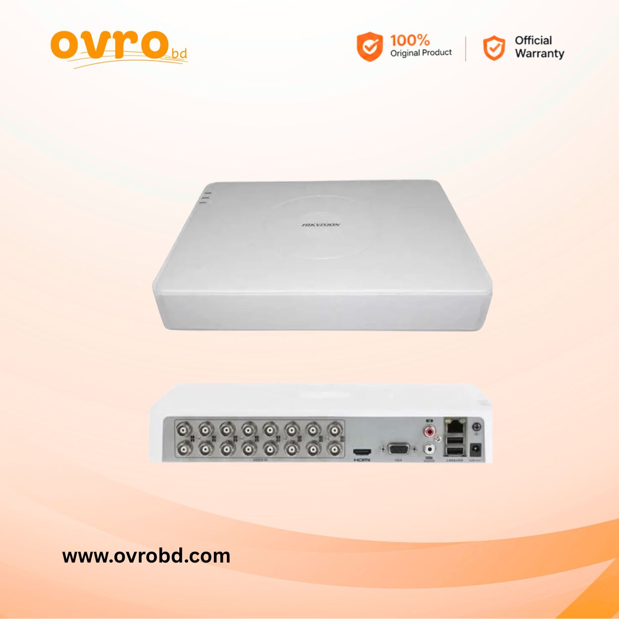 Hikvision DS-7116HQHI-K1 16-Channel 1080p Mini 1U H.265 DVR