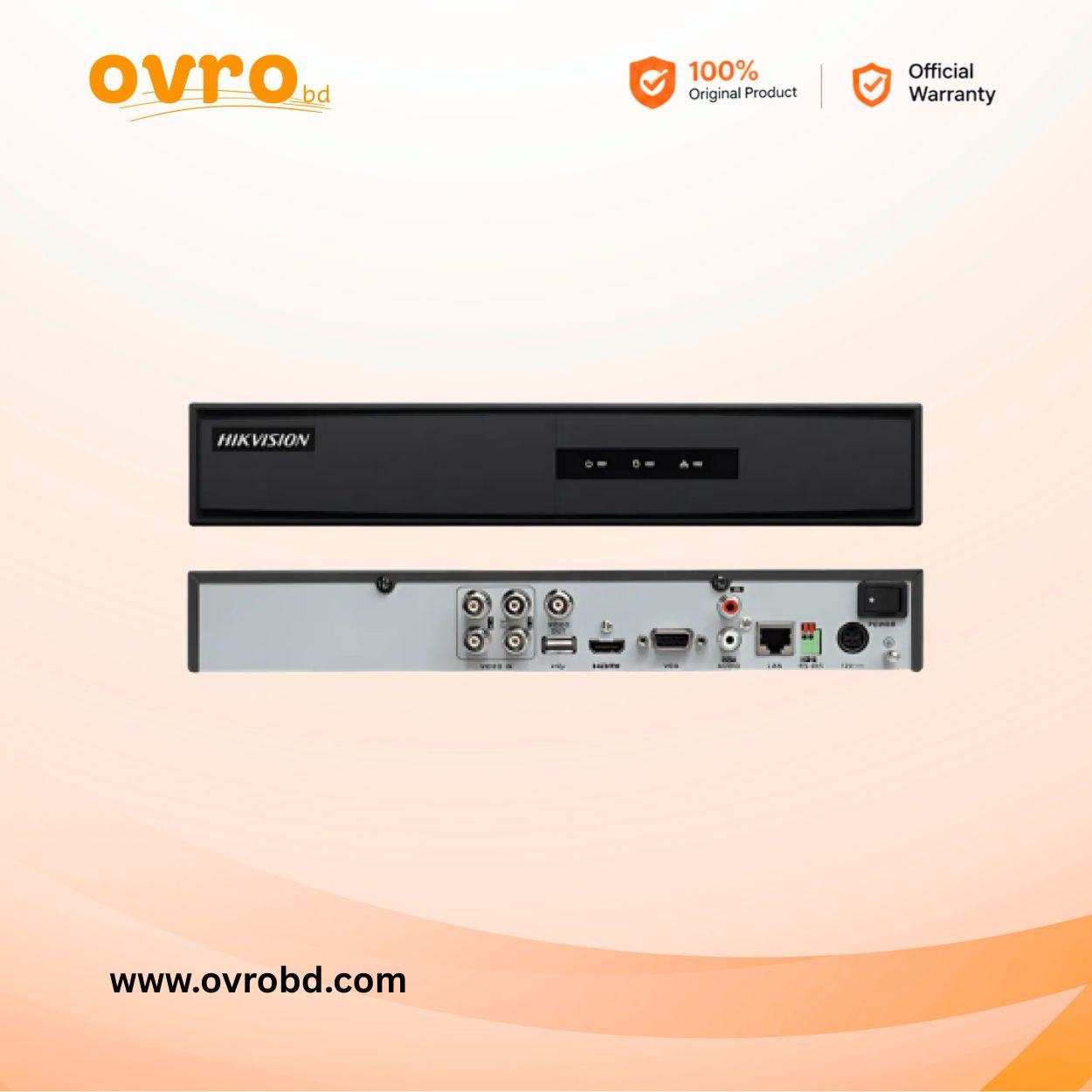 Hikvision DS-7204HGHI-F1 4-Channel 1080p Lite 1U H.264 DVR