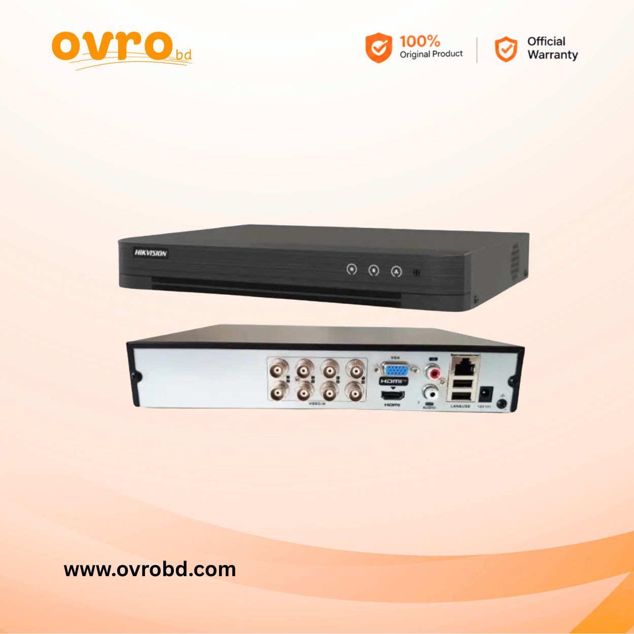 Hikvision DS-7208HGHI-K1 8-Channel 1080p Lite 1U H.265 DVR