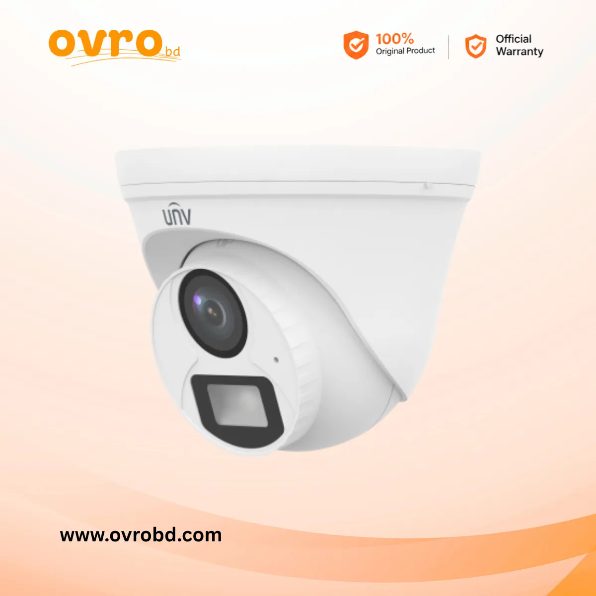 Uniview UAC-T125-AF28M-W 5MP ColorHunter Fixed Warm Light Turret Analog CCTV Camera