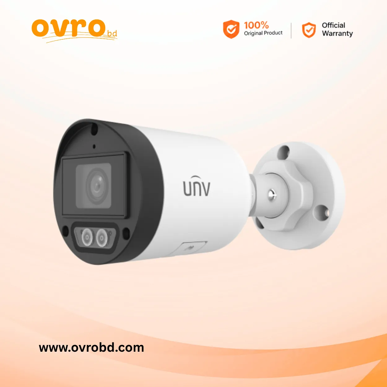Uniview IPC2122LB-AF40K-WL 2MP ColorHunter Fixed Warm Light Bullet Network Camera