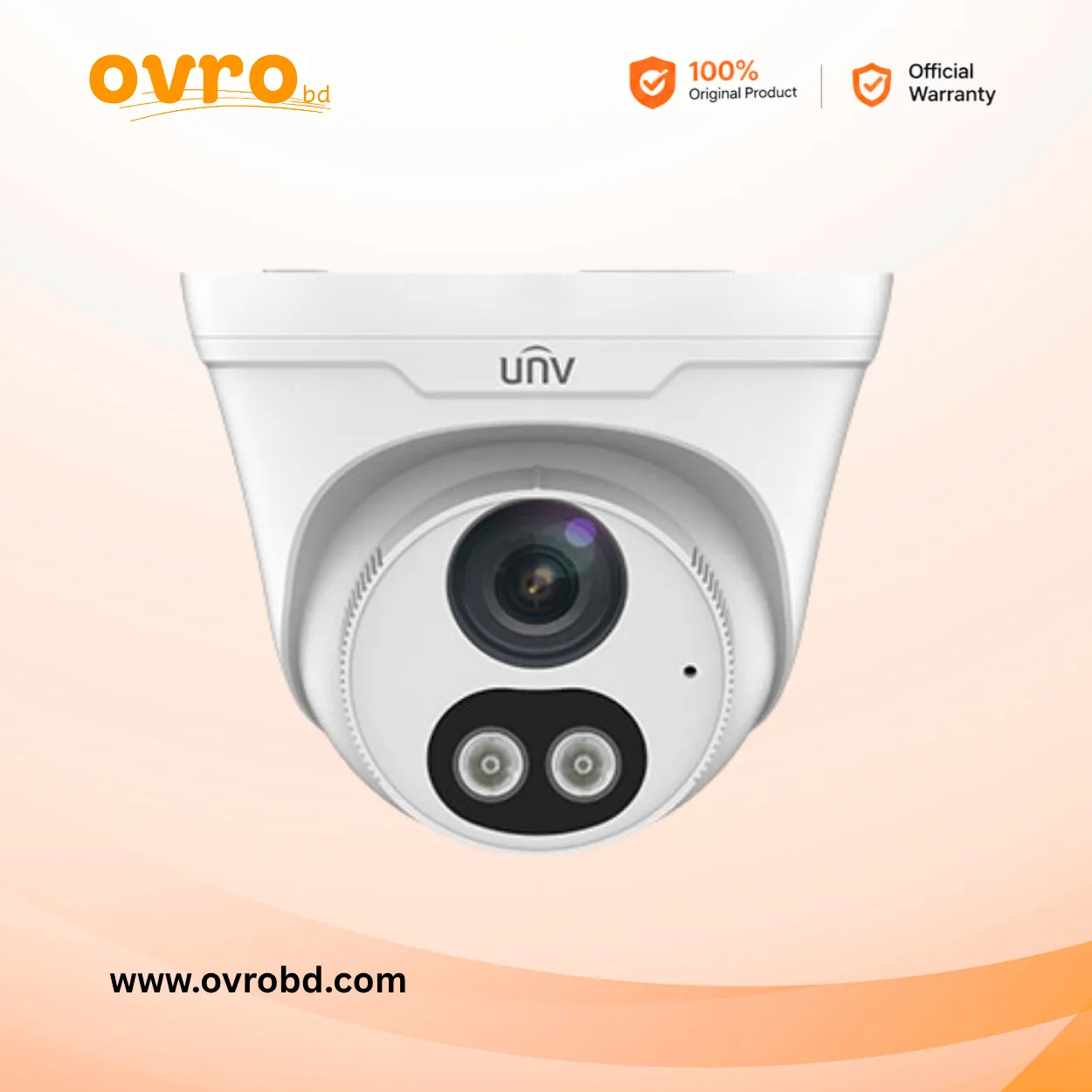 Uniview IPC3612LE-ADF28KC-WL 2MP ColorHunter Fixed Eyeball Network Camera