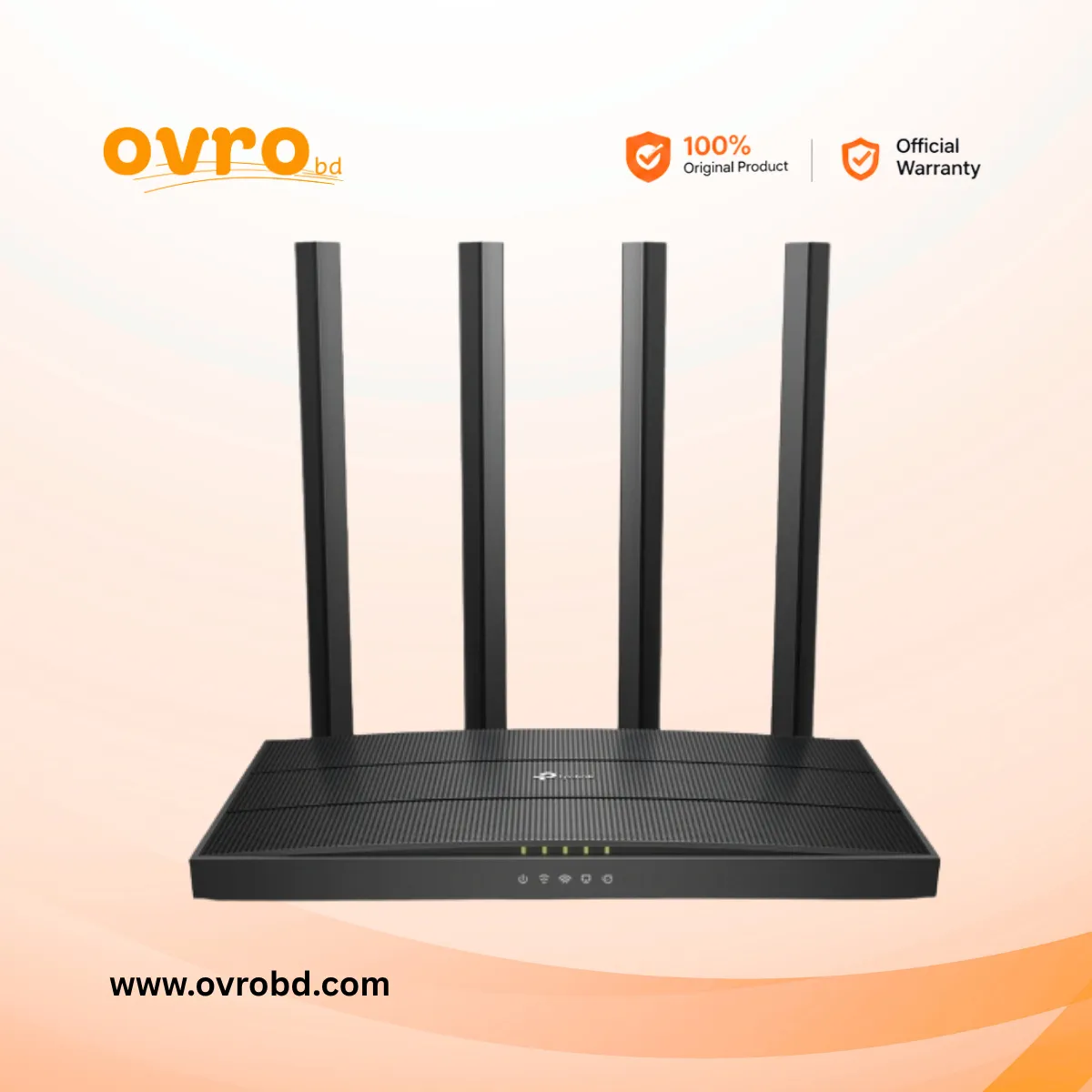 TP-Link Archer C6 AC1200 Dual-Band Gigabit Wi-Fi Router with 5 Antennas
