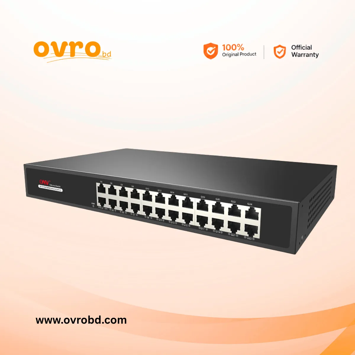ONV-H3024 24-Port Gigabit Ethernet Switch for CCTV