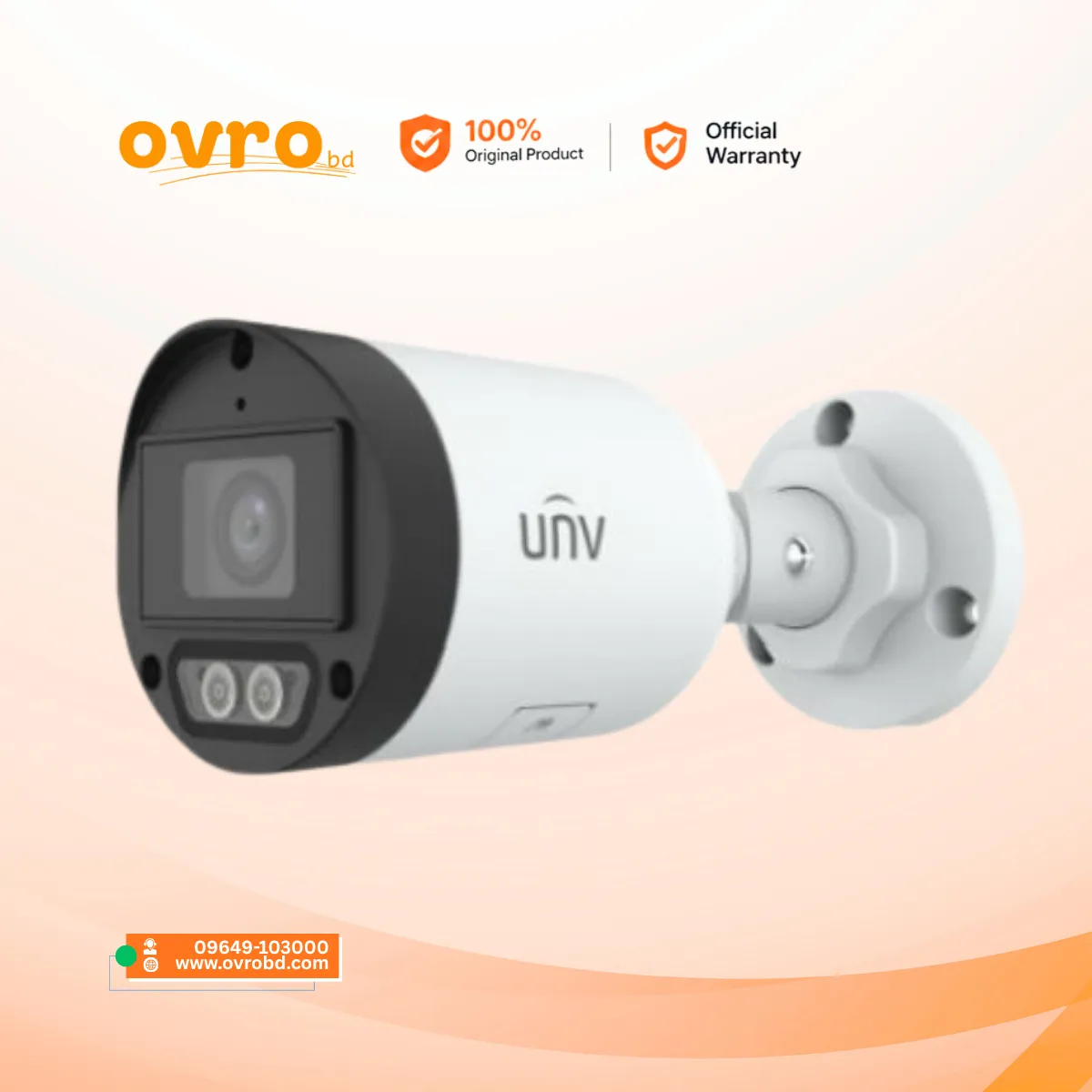 Uniview IPC2124LB-AF40K-DL 4MP ColorHunter Dual-Light Bullet IP Camera