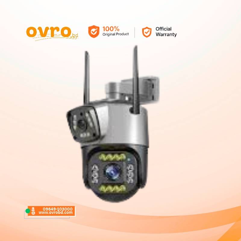 Double Lens PTZ 4G Camera 2MP V380