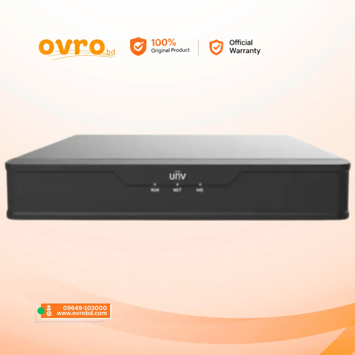 Uniview NVR301-16S3 16 Channel 4K NVR with 1 SATA HDD