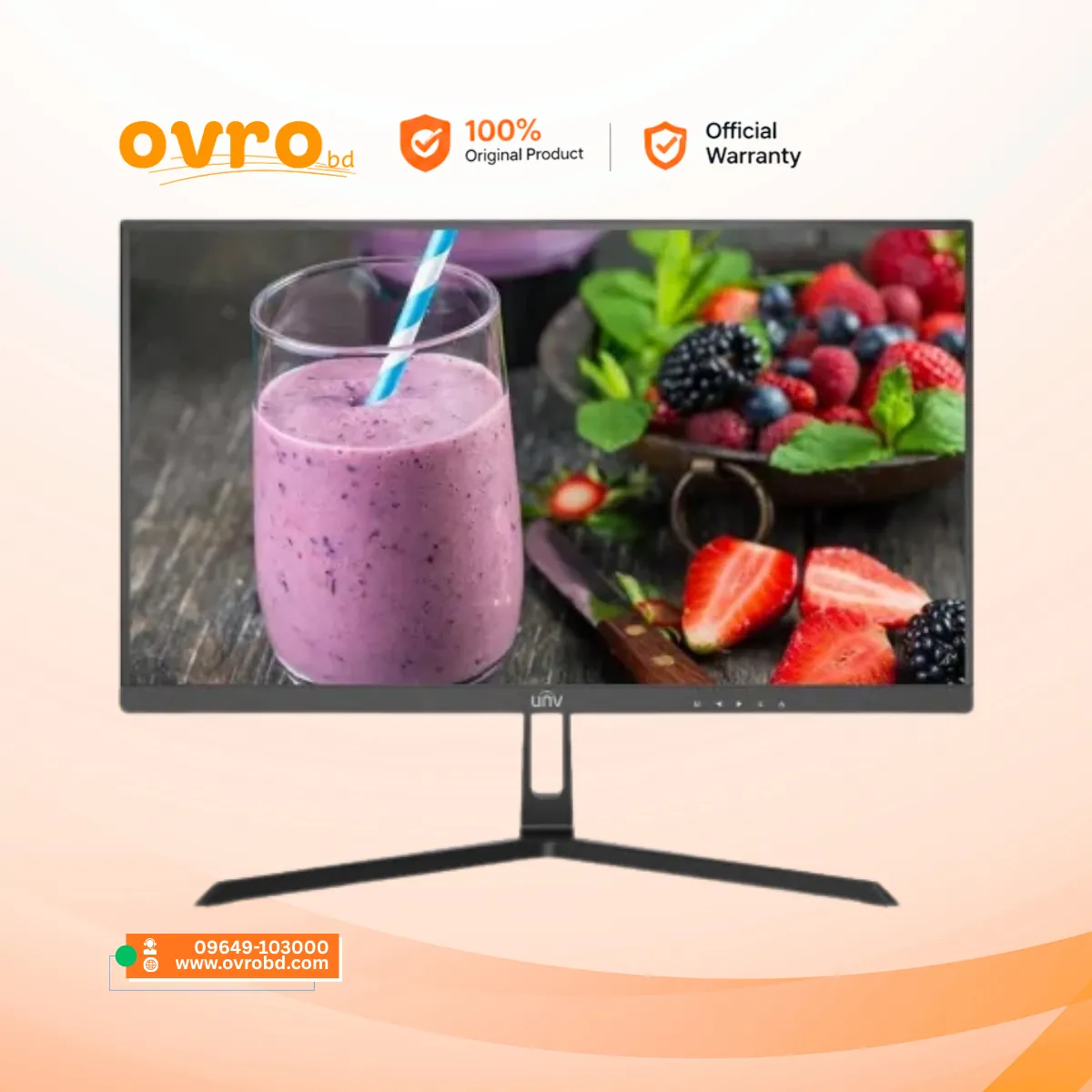 Uniview MW-LC22IS3 22-Inch Full HD IPS Monitor with 100Hz Refresh Rate