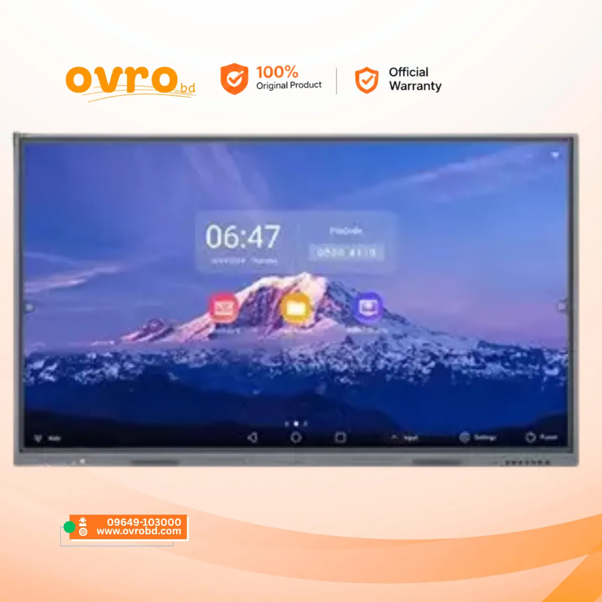 Uniview MW3586-U-CE 86-Inch 4K UHD Interactive Touch Display with Android 13