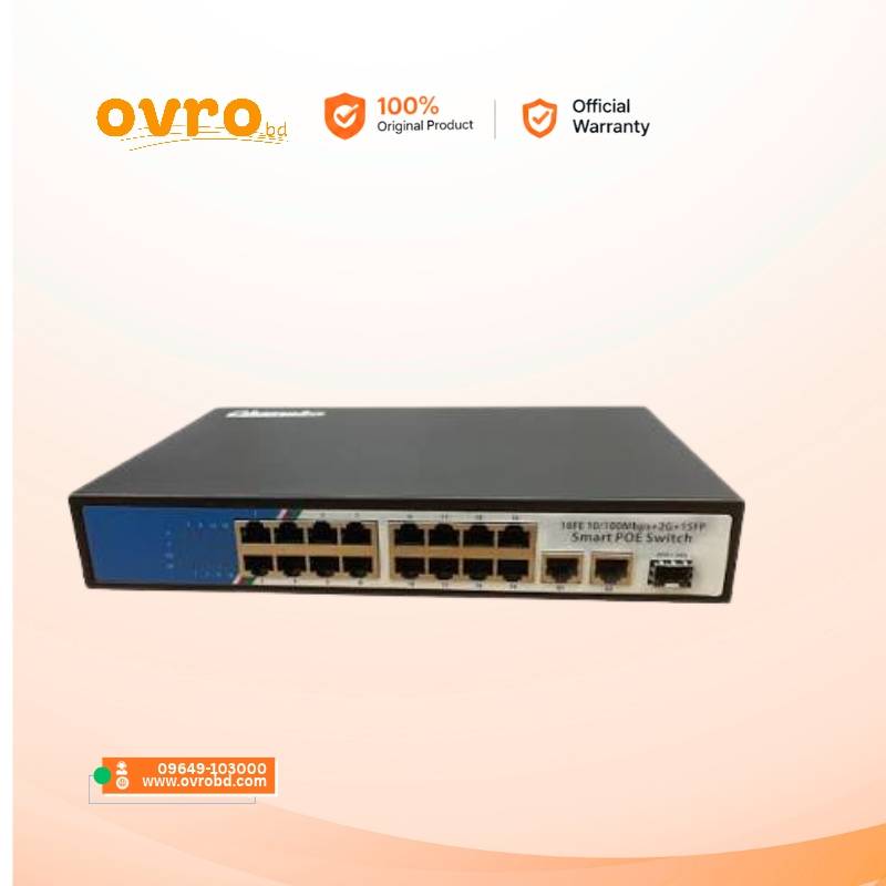 Champion Standard PoE Switch 24 Gigabit + 2 Gigabit (24 Port Full Gigabit)