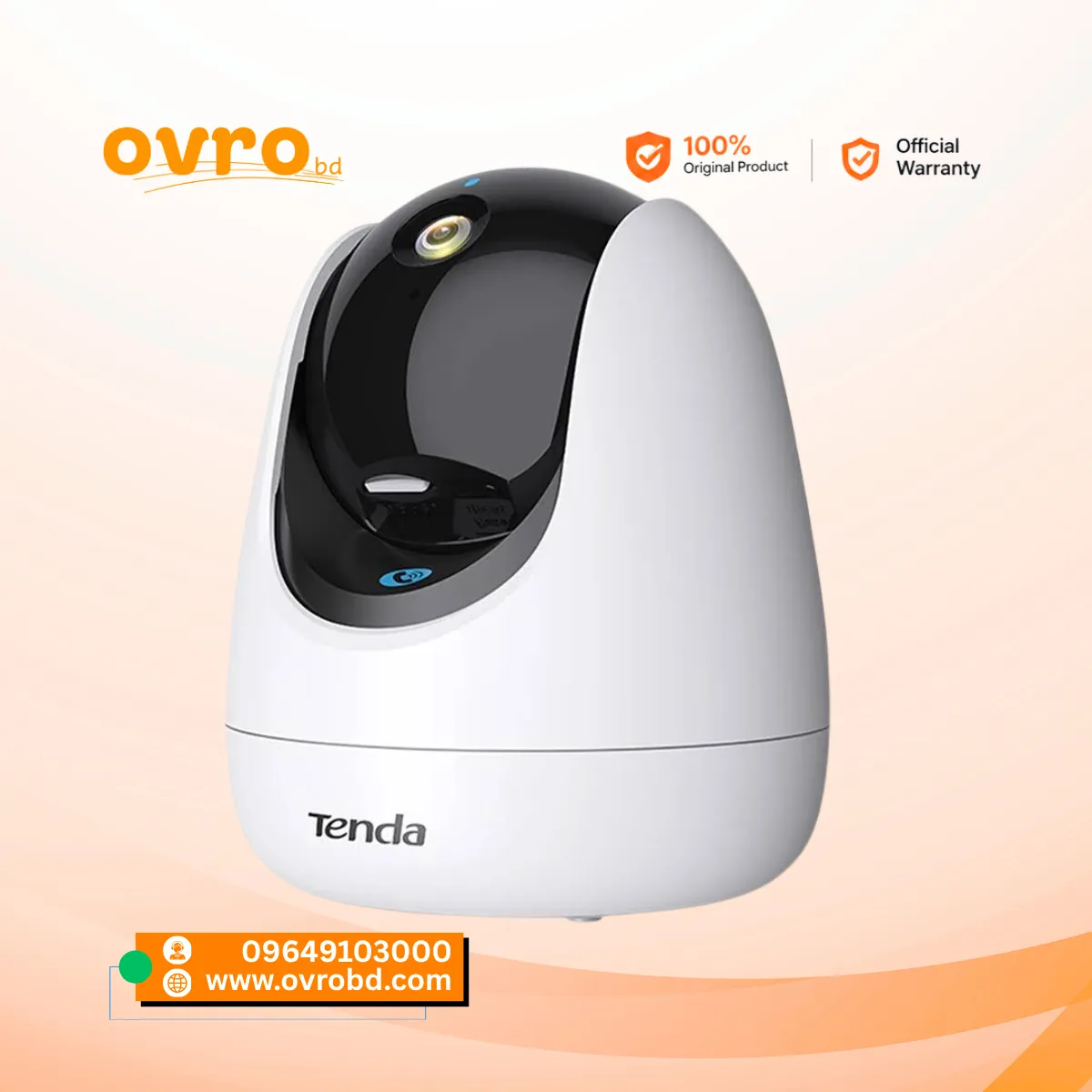 Tenda CP7 V2.0 5MP Wi-Fi 6 Smart Pan & Tilt Indoor Security Camera