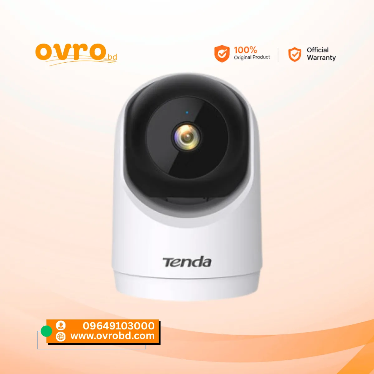 Tenda CP3 V3.2 3MP Wi-Fi 6 Smart Pan & Tilt Indoor Security Camera