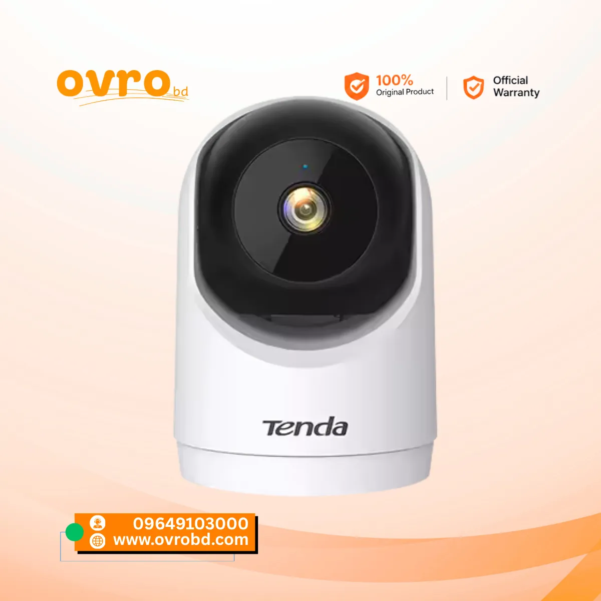 Tenda CP3 V3.1 3MP Wi-Fi 6 Smart Pan & Tilt Indoor Security Camera
