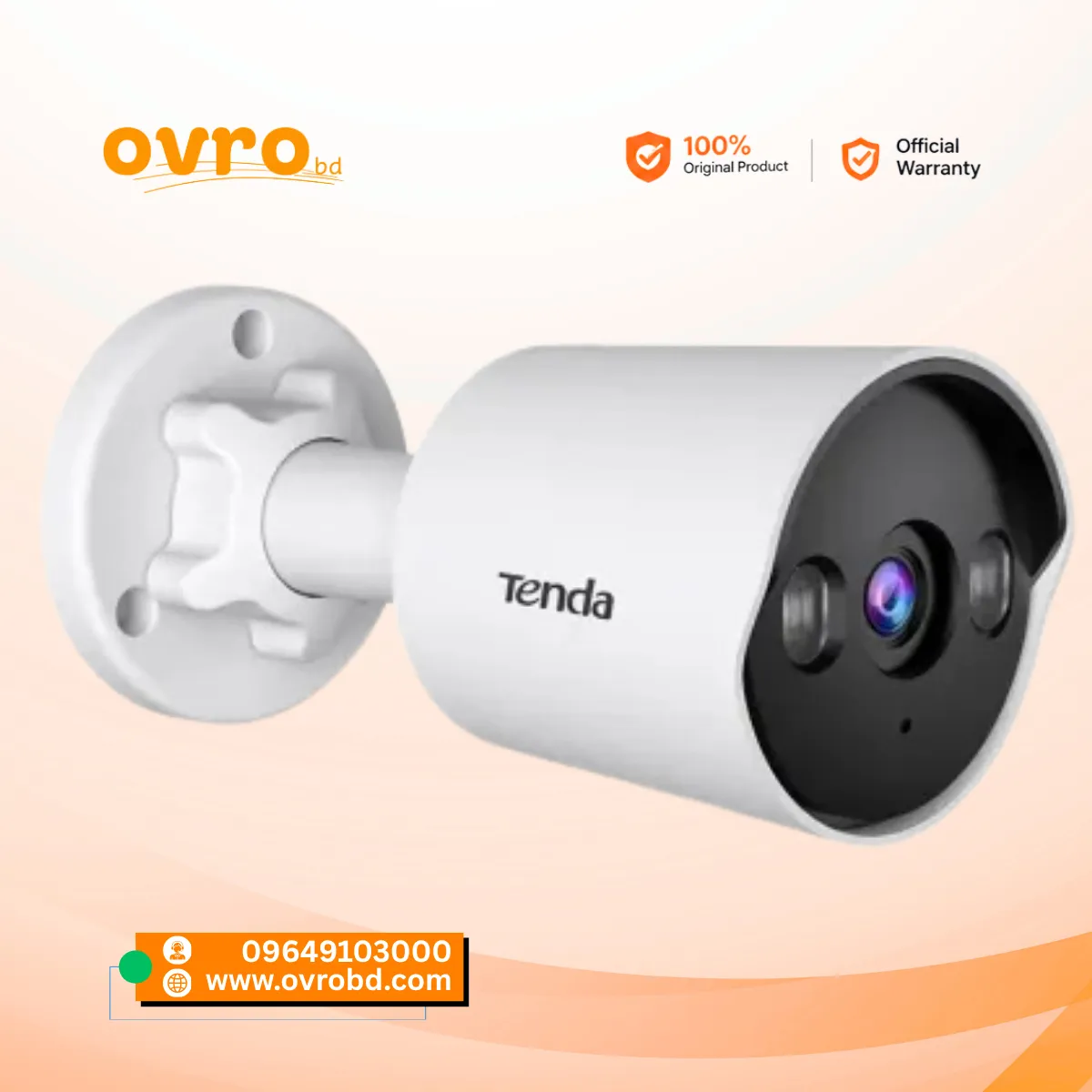 Tenda TC3B24C 4MP Smart Full-Color Bullet IP Camera with PoE
