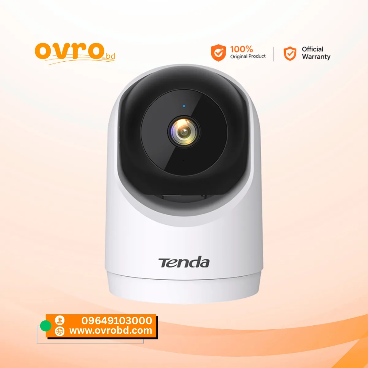 Tenda CP3 V3.0 3MP Wi-Fi 6 Smart Pan & Tilt Indoor Security Camera