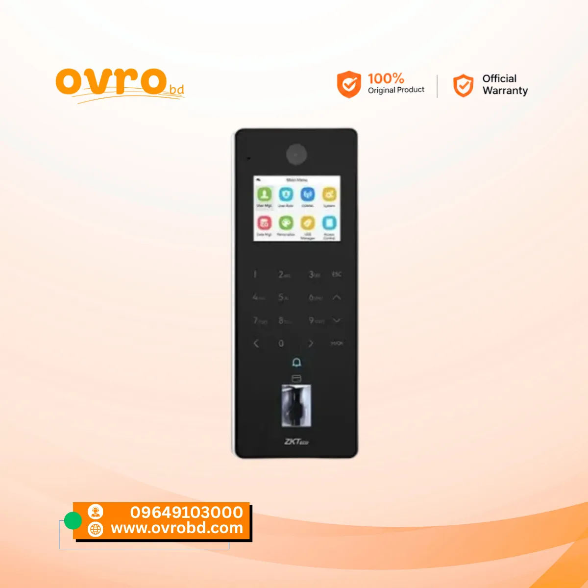 ZKTeco F35 Fingerprint Access Control & Video Intercom Terminal