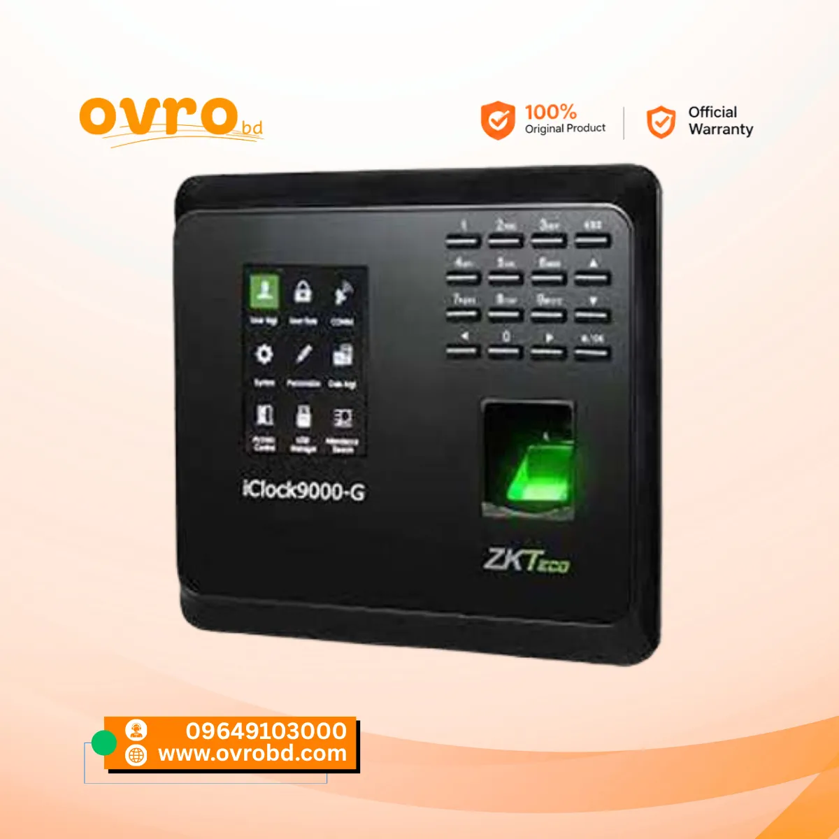 ZKTeco iClock9000-G Fingerprint Time Attendance Terminal