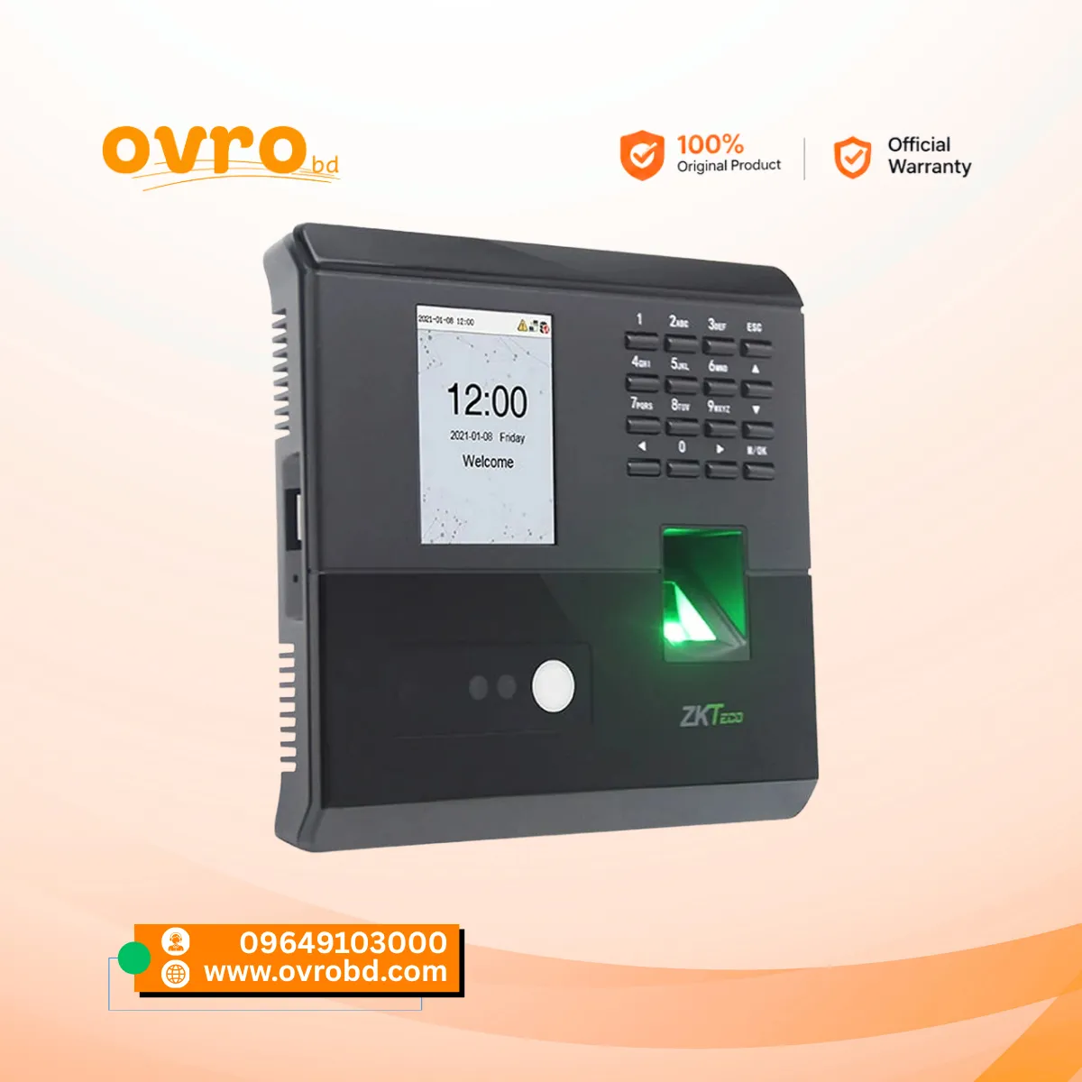 ZKTeco MB10-VL (Wi-Fi) Face Recognition & Fingerprint Time Attendance Terminal