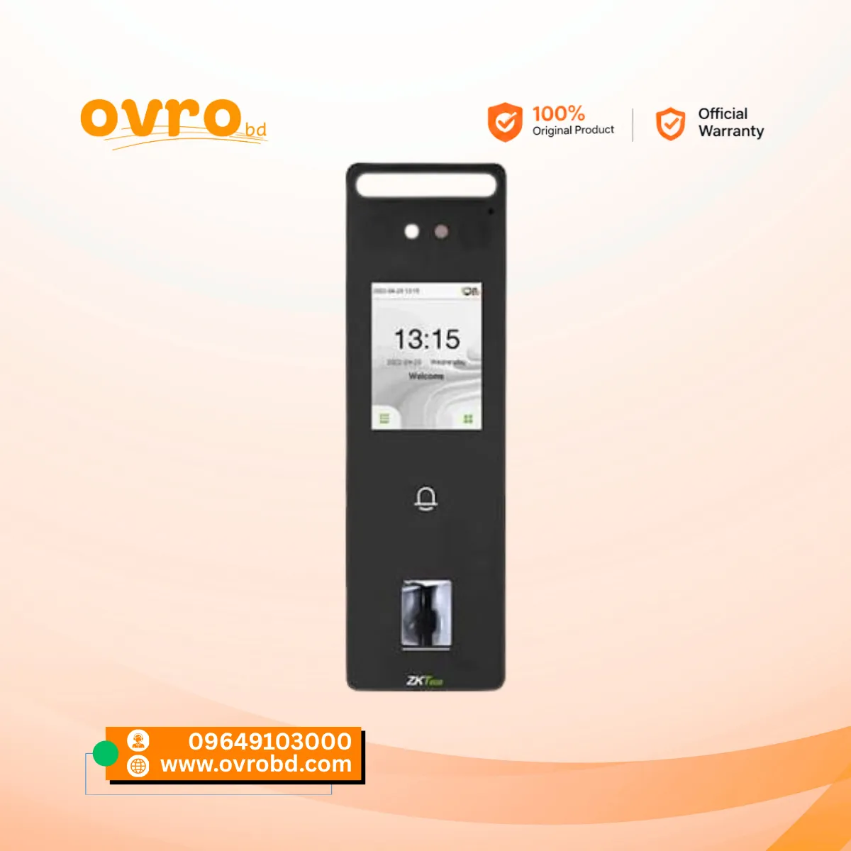 ZKTeco SpeedFace-V3L Face Recognition & Fingerprint Access Control Machine